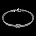 Braided Knot Silver Multi Strand Bracelet