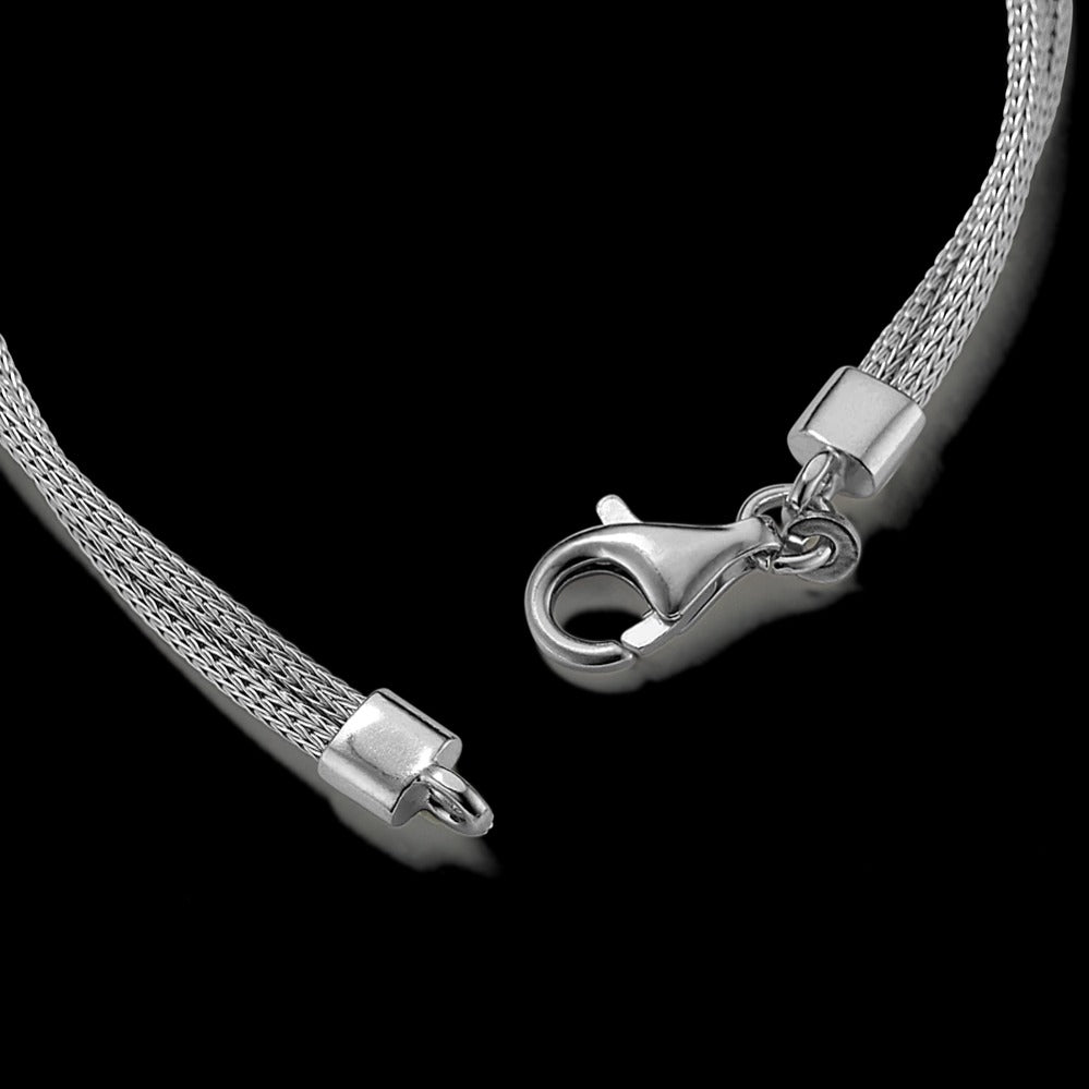 Braided Knot Silver Multi Strand Bracelet