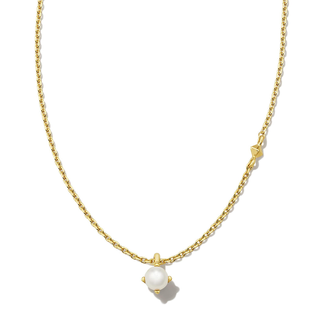 Delicate Gold Clavicle Chain With A Single Pearl