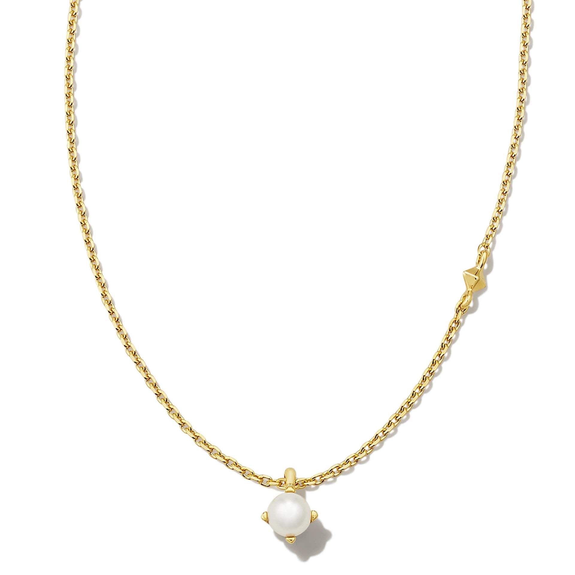 Delicate Gold Clavicle Chain With A Single Pearl