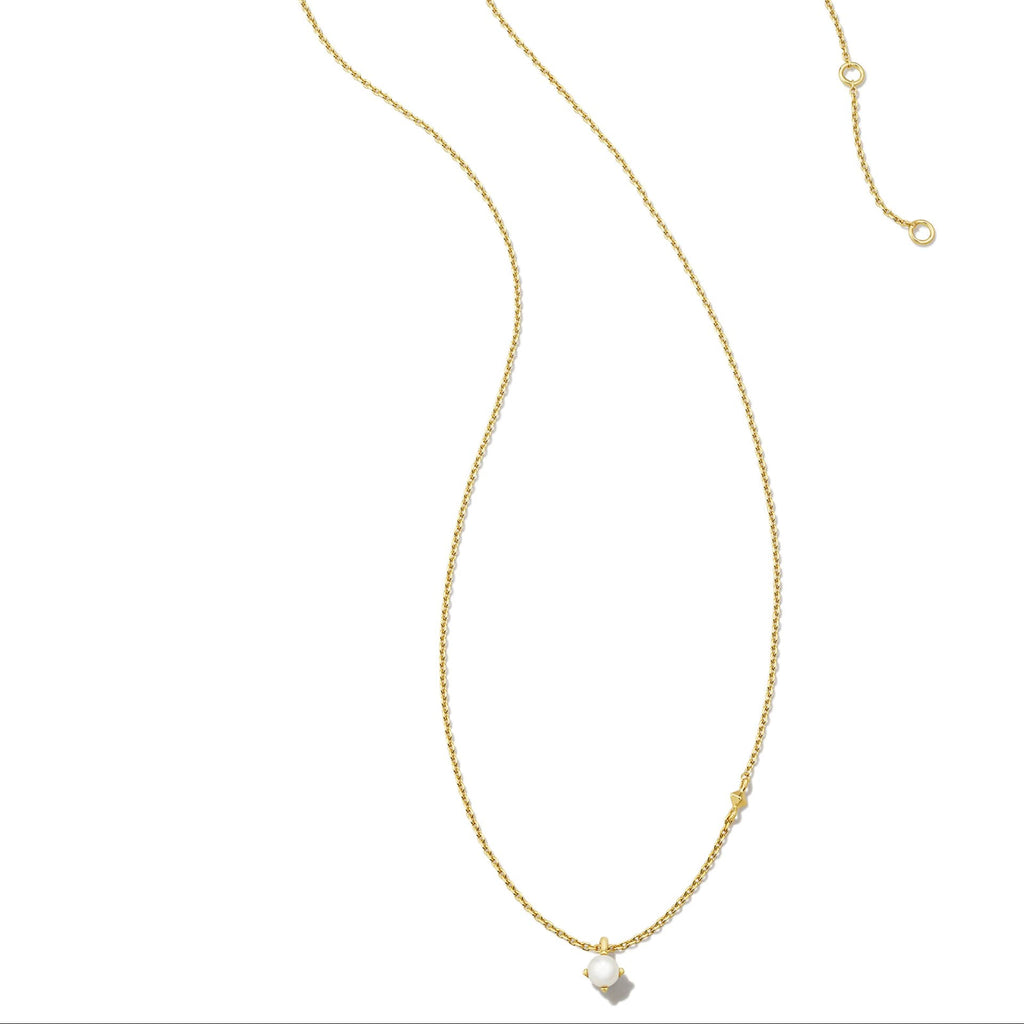 Delicate Gold Clavicle Chain With A Single Pearl
