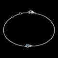Delicate Silver Bracelet Adorned With Two Stones
