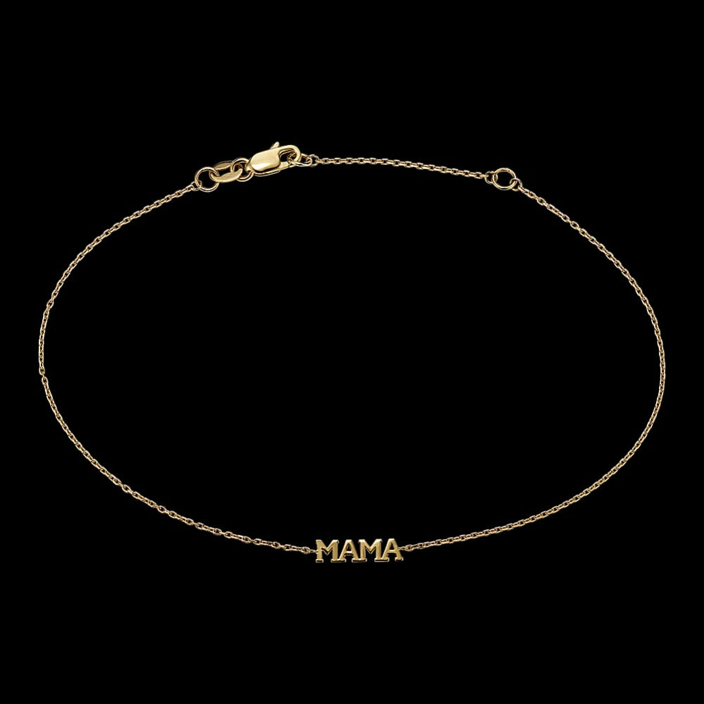 MAMA Letter Style Delicate Gold Bracelet