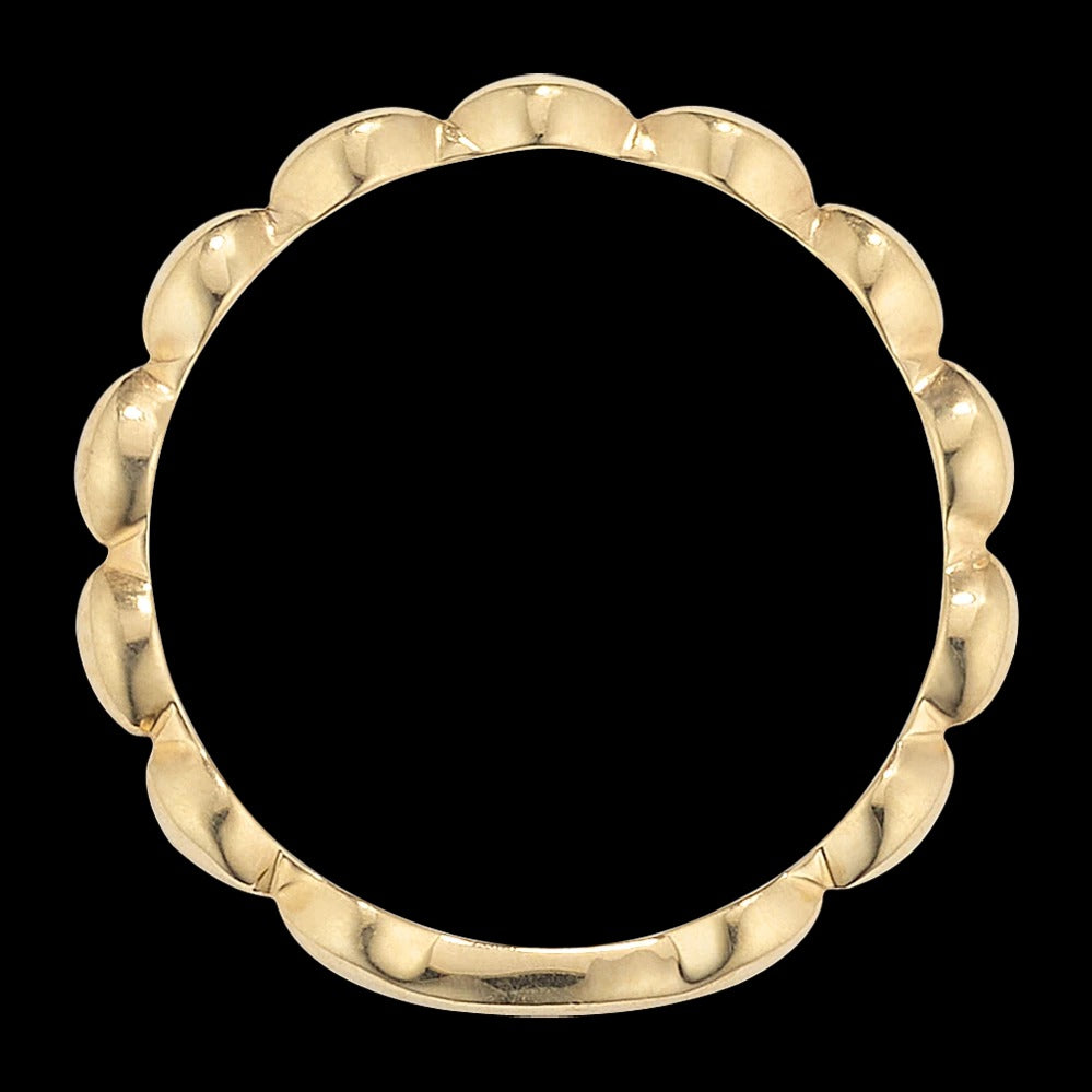 Rose Gold Textured Bead Surface Band Ring